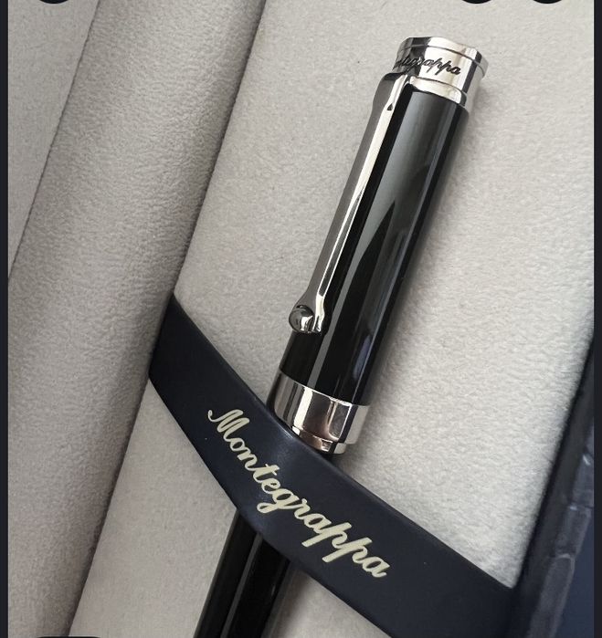 PIX Montegrappa NOU PAROLA Negru full box plus rezerva