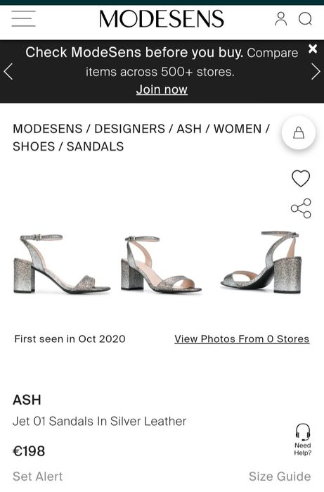 Sandale elegante ASH ( cu glitter )