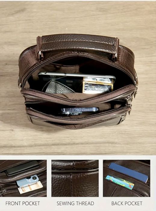 Мъжки кожени чанти/Премиум функционални от естест. кожа -10% Промоция!