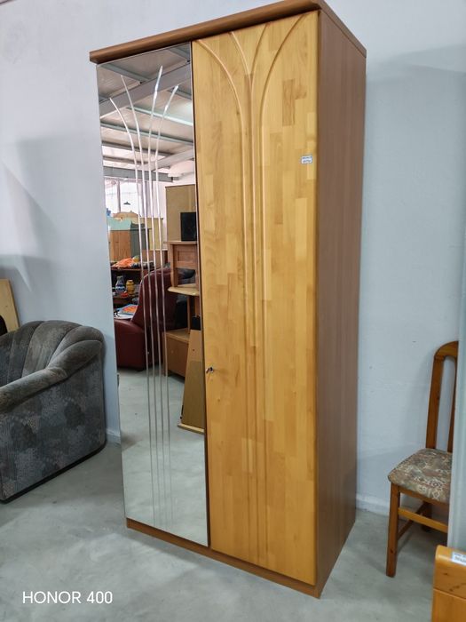 Dulap cu front din Lemn Masiv și Oglindă - Mobila Germania