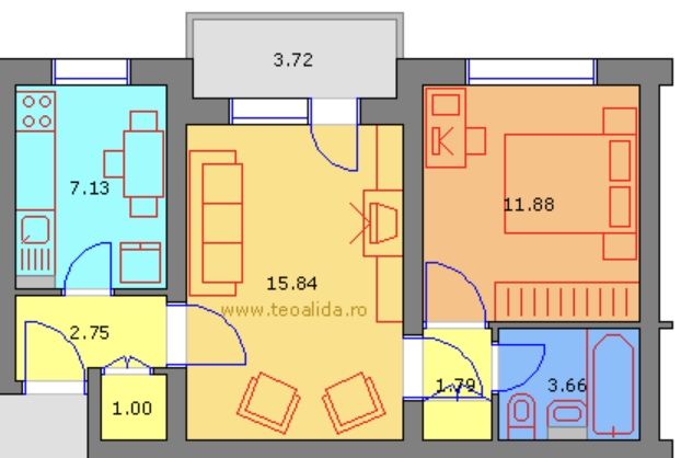 Apartament 2 camere Independentei