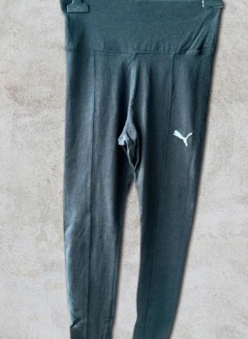 Colanți de trening Puma negri cu talie înaltă, talie XS