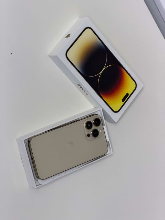 iPhone 14 Pro Max Gold / 128GB / Full Box / IMPECABIL