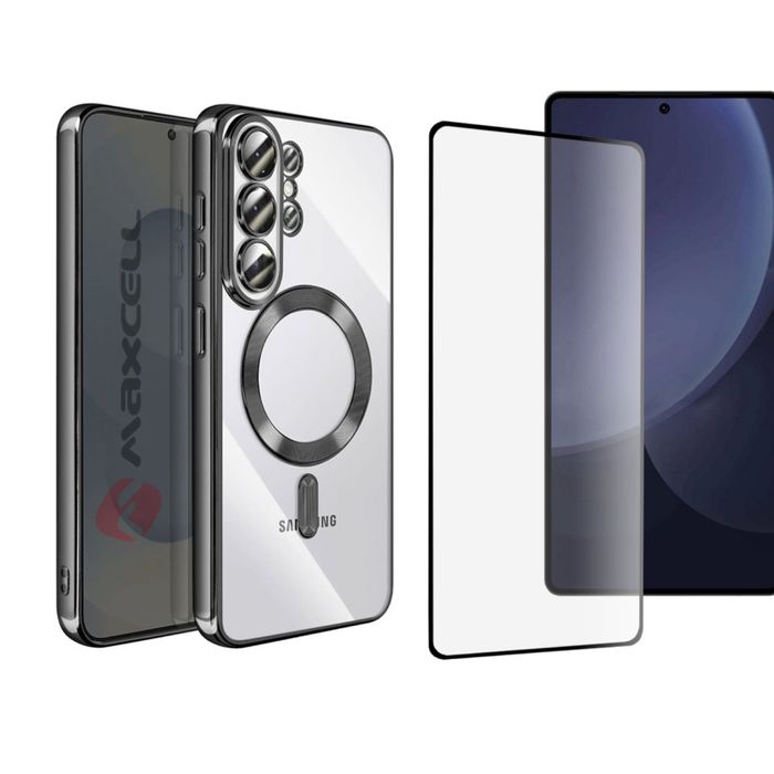 Husa Silicon Magsafe Luxury si Folie Sticla Samsung S26 S25 PLUS ULTRA