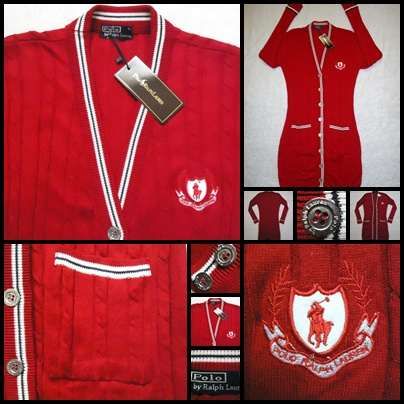 Cardigan lung tricotat dama 7 nasturi metalici 2 buzunare rosu jacheta