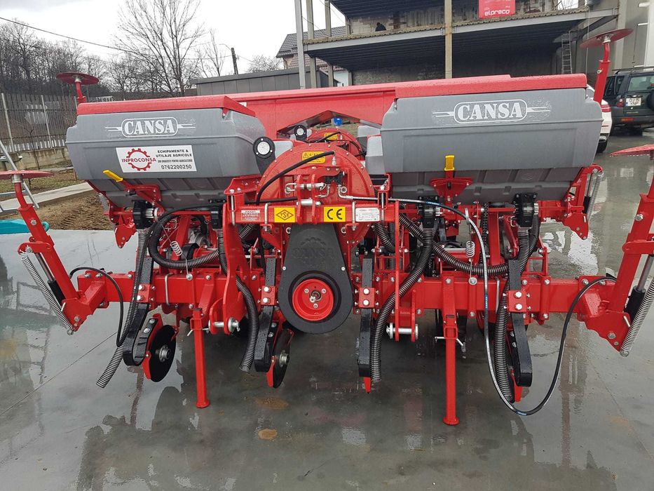 Semanatoare prasitoare CANSA 6 randuri 2 buncare plastic