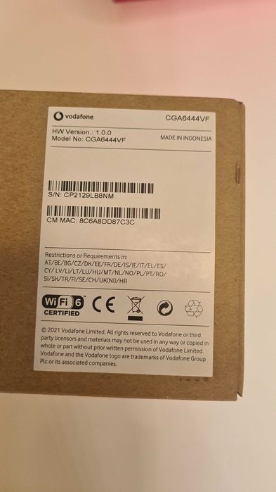 Гейминг Рутер Vodafone CGA6444VF
