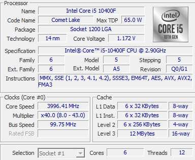 KIT GAMING – i5-10400F + ASUS H510M-A