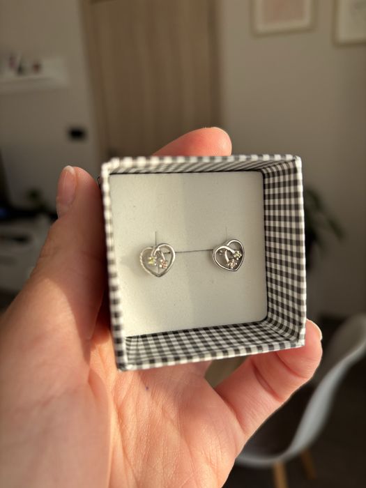 Обици с камъчета сребро 925