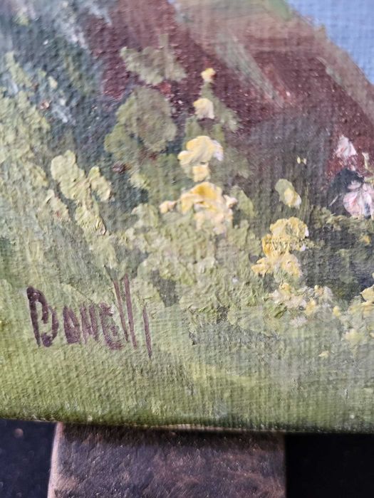 Pictură ulei pe pânză, semnată de Bonat