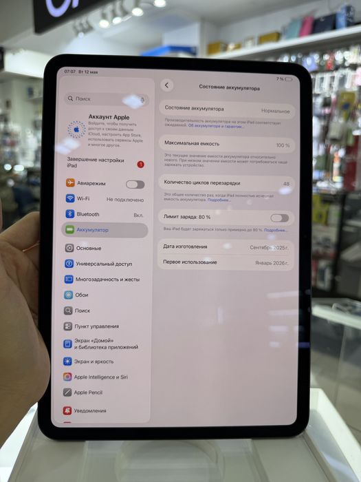 iPad Pro 11 M5 256гб 100% 48 циклов