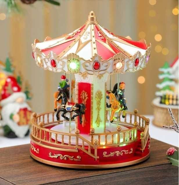 Празничен карусел - светещ, въртящ, мелодии