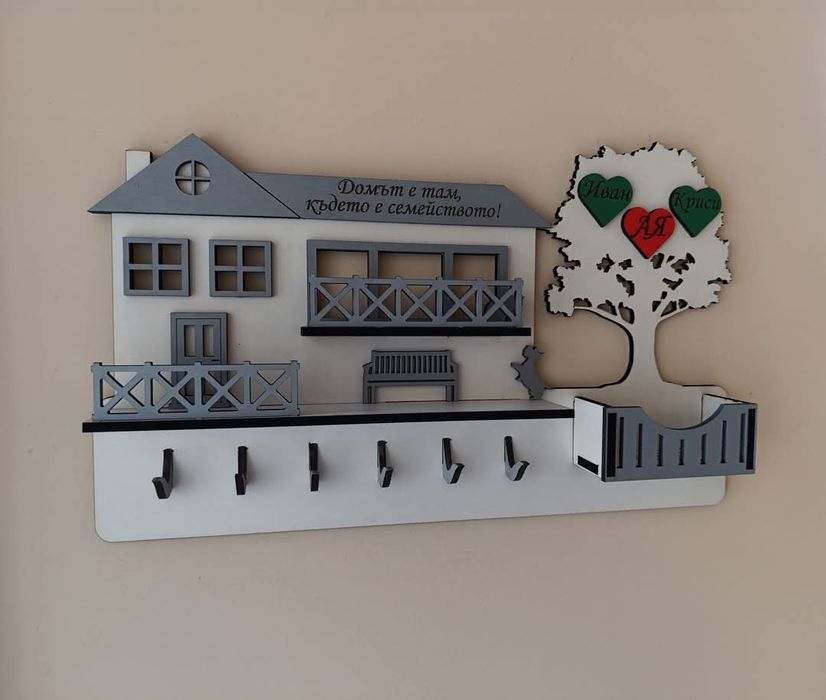 Закачалка за ключове кейхолдер ключодържател къщичка за ключове