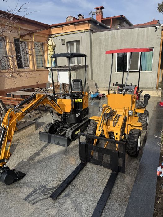 Minivola si miniexcavstor de 1 tona , motoare diesel pe ambele , min
