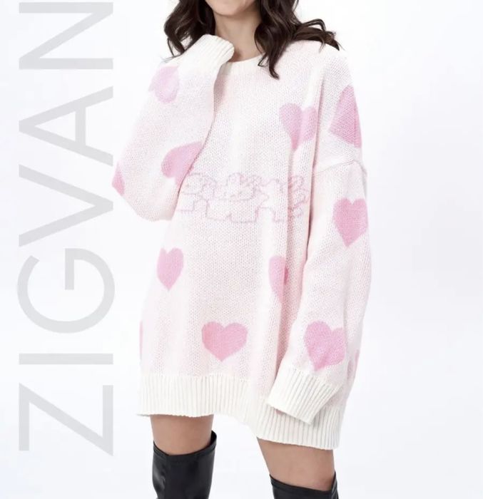 Вязаный свитер, размер оверсайз