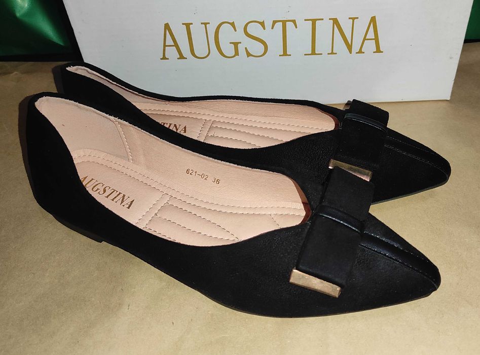 Балетки замшевые