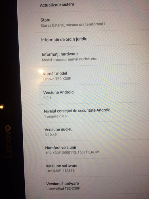 Lenovo tableta ecran fisurat