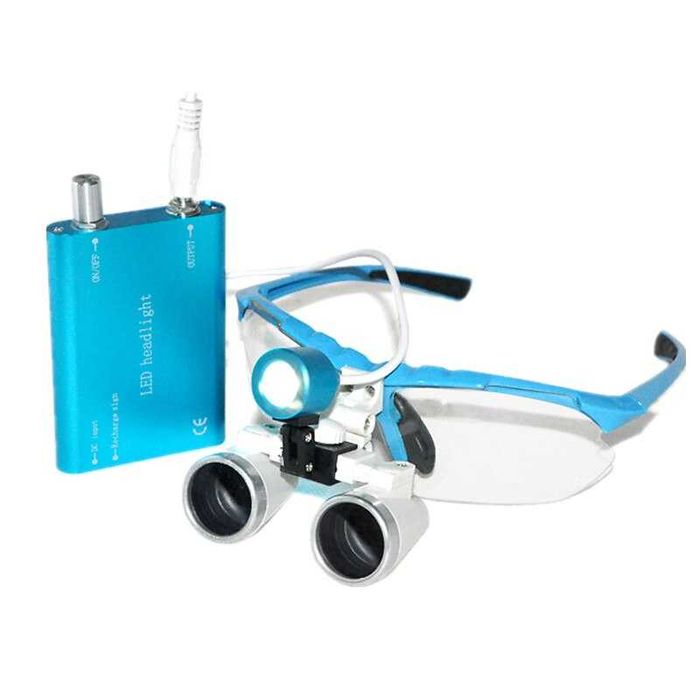 Ochelari cu lupe 3.5X + iluminare LED dentist/chirurgie/medical