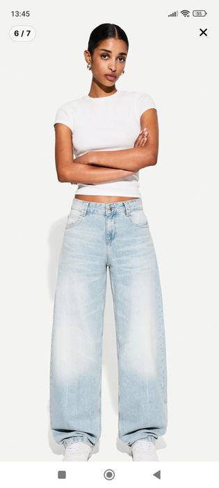 Дамски дънки, тип балон BERSHKA
