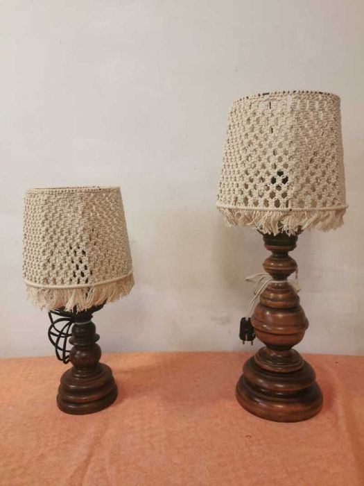 Veioza din lemn vintage