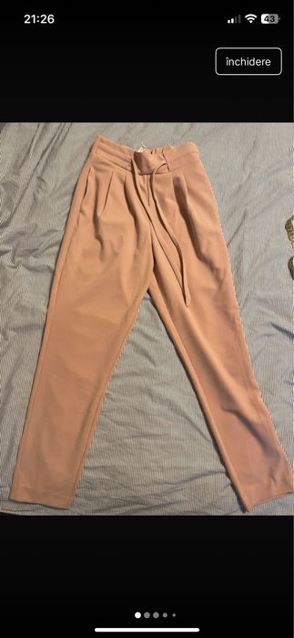Pantaloni roz pudrat Reserved XS