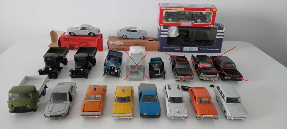 USSR, CCCP, СССР, 1:43 Moskvich, Chaika, Mercedes Lada ZIL 131