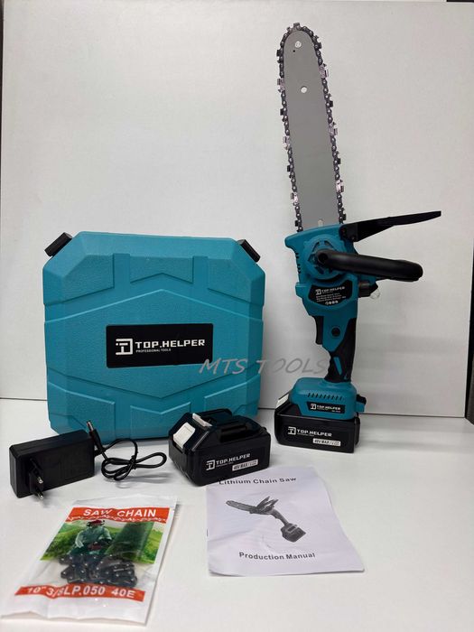 Mini drujba electrica cu acumulator Top Helper lama 12" 2 lanturi