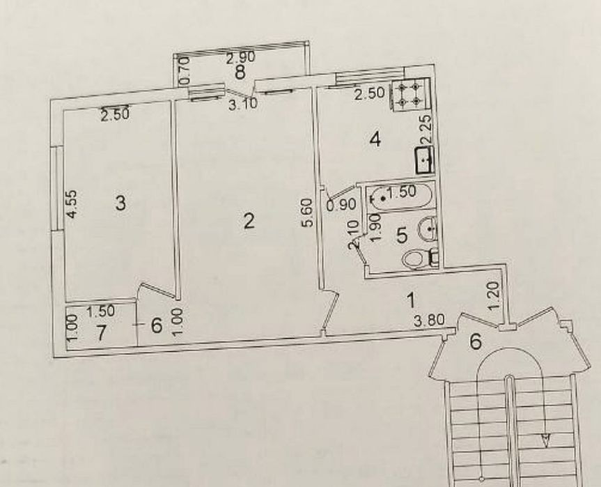 Продаётся 2/2/5 Чиланзар-24 квартал ориентир ресторан Ватан