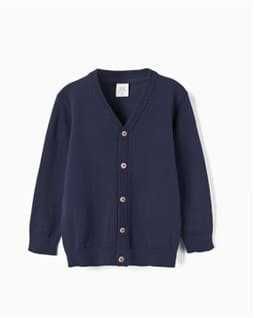 Cardigan tricotat bleumarin
