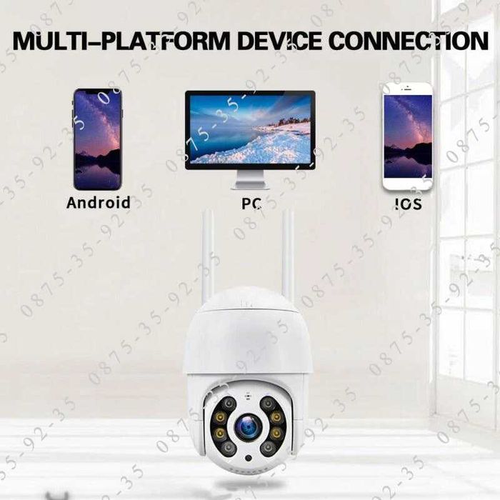 ICSEE 8MP Външна Водоустойчива WiFi + LAN камера Куполна PTZ IP CAMERA