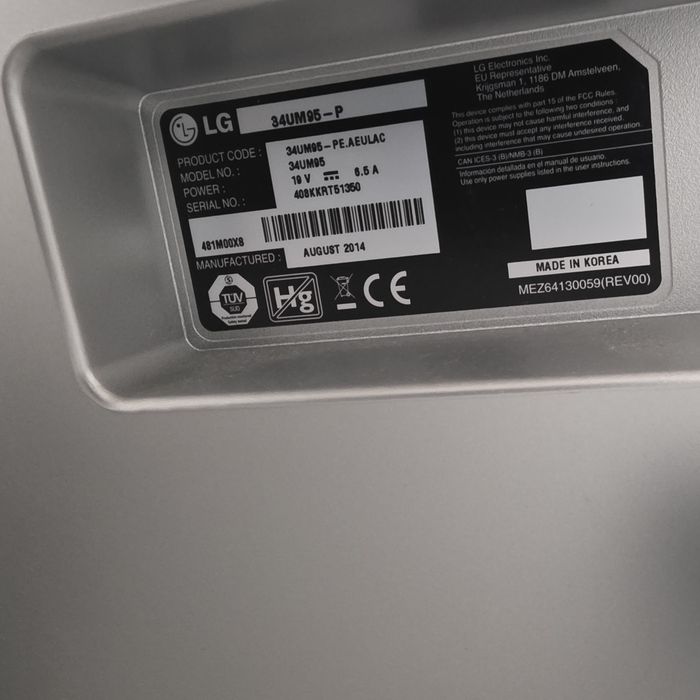 Monitor UltraWide 34" LG 34UM95-P