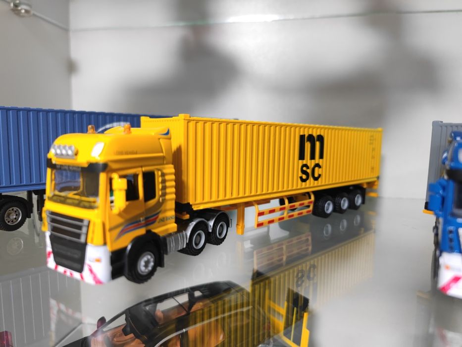 Фура трак Тягач Железная машинка контейнер масштабная модель - Доставк