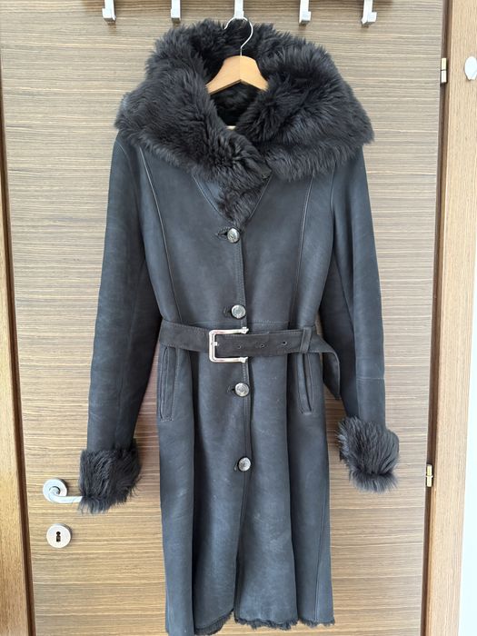 Cojoc piele cu blana naturala S Vesa