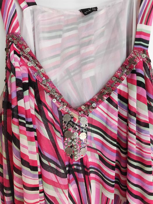 Дамски пъстър комплект от потник и туника