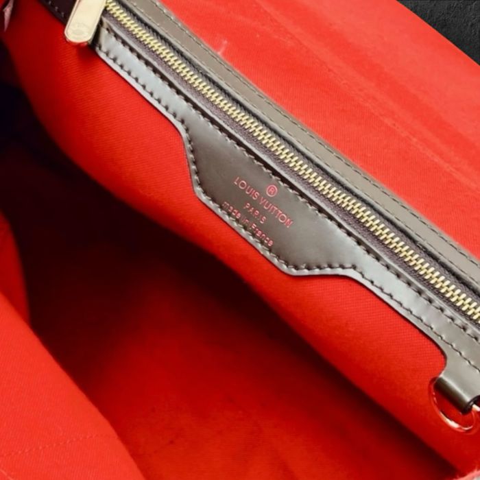Louis Vuitton Damier Bergamo MM Handbag Brown DamierEbene Дамска чанта