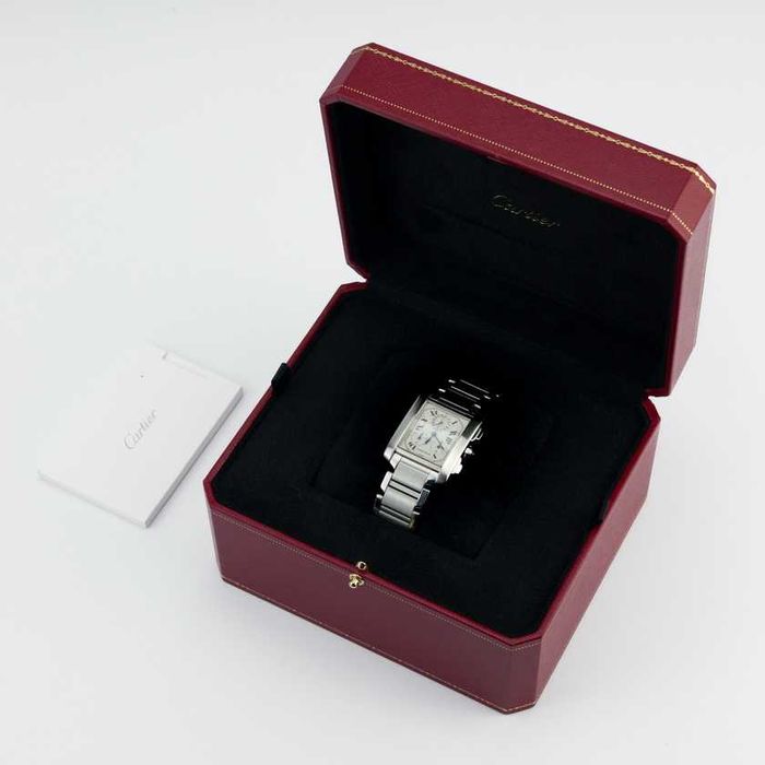 Cartier Tank Francaise Chronoflex White Dial Quartz W51001Q3