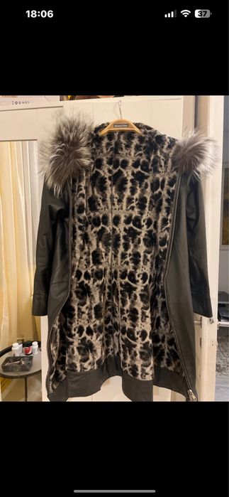 Geaca din piele naturala cu doua fete