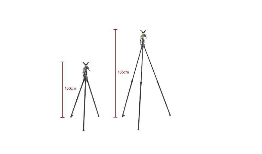 Trepied pentru vânătoare, din aluminiu, cu sistemă de eliberare rapidă