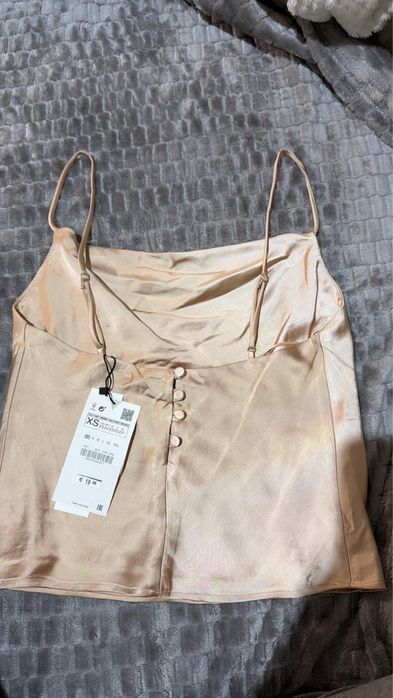 Top satin Zara bej