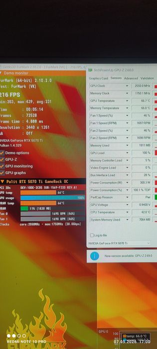 Palit gamerock rtx 5070 ti