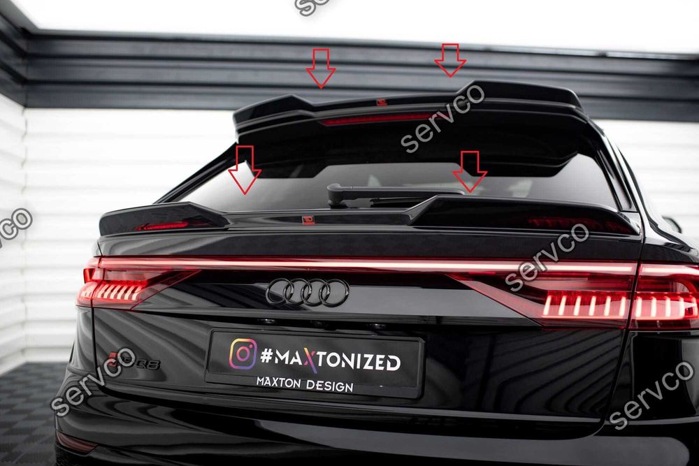 Pachet Set Splitter Exterior Lip Prelungiri Body kit tuning Audi SQ8 Q8 S-Line Mk1 Facelift 2023- v7 - Maxton Design