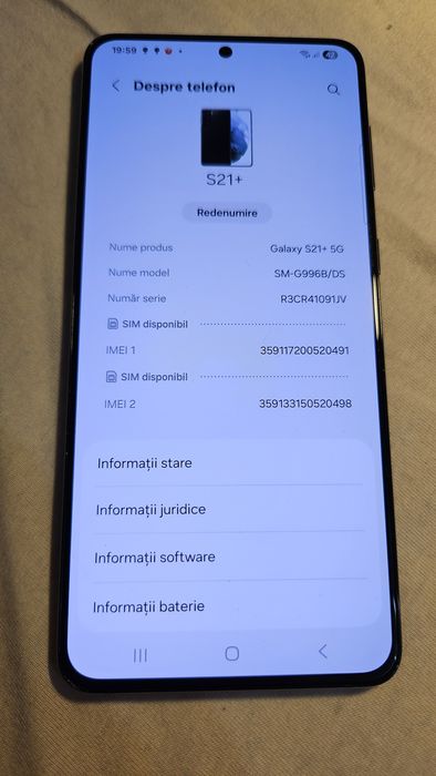 Samsung S21 + plus, de 256 gb