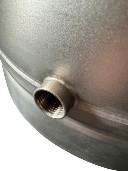 Butoi inox 50 litri Reconditionat  cu robinet inox și capac nou