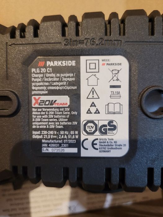 Зарядно устройство Parkside 20 волта 4.5/2.4 ампера