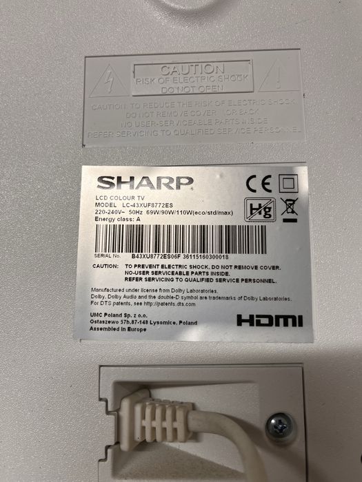 43" LED Телевизор Sharp full HD