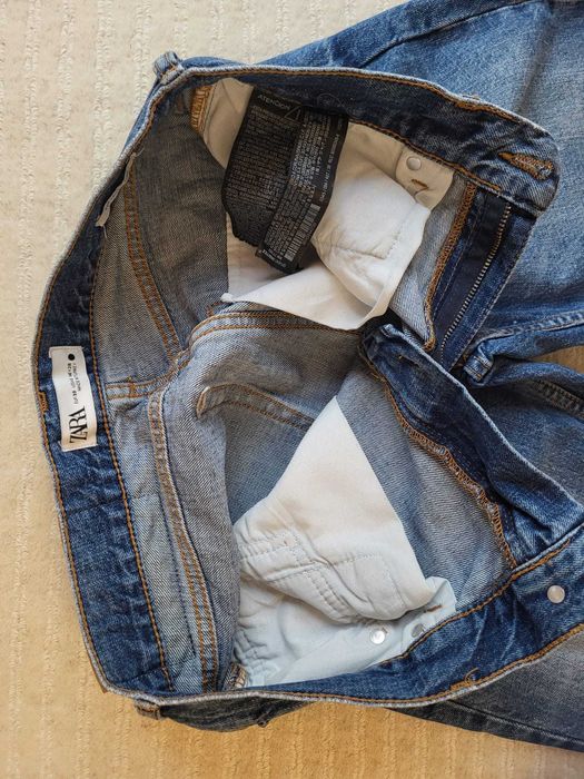 Blugi ZARA, mar. M/ 38, SLIM, model bootcut/ drept noi, fara eticheta