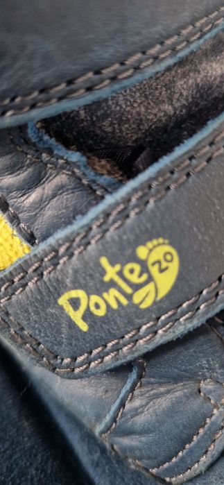 Ghete îmblănite Ponte, talpa supinată, velcro, albastru, 27