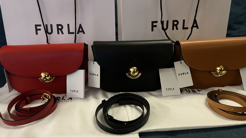 FURLA SFERA CROSSBODY S. Нови,с етикети,сер.номер,торбичка,Модел 2025г
