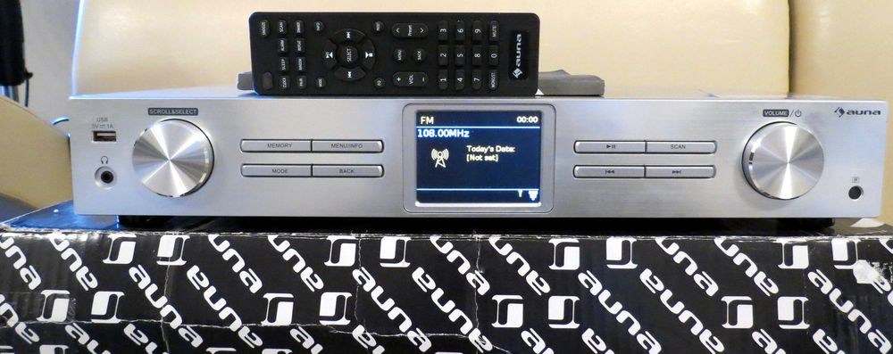 Auna  iTuner 320 BT Digital Hi-Fi Tuner with Bluetooth and WiFi ,Spotify Connect ,Internet, DAB+ and FM Tuner, DLNA & UPnP, USB ,Network Media Player