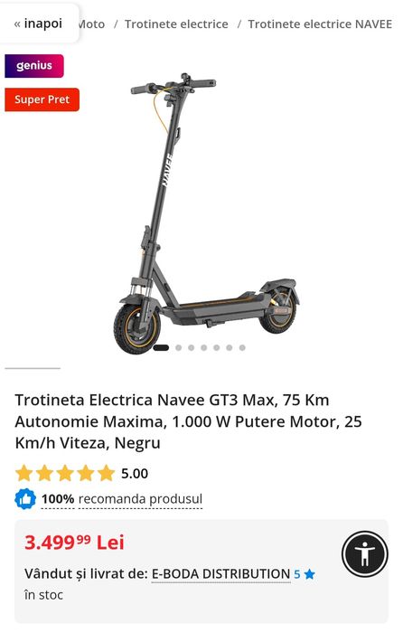 Trotineta Electrica Navee